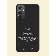 Lotus Garden Custom Text On Space Black Personalized Soft Matte Phone Covers -Samsung Galaxy A34 5G