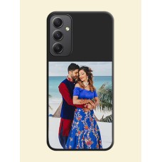 Image Upload With Space Black Color On Custom Soft Matte Mobile Back Cover - Samsung Galaxy A34 5G