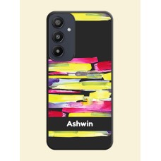 Brush Coloured on Space Black Personalized Soft Matte Phone Covers - Galaxy A35 5G