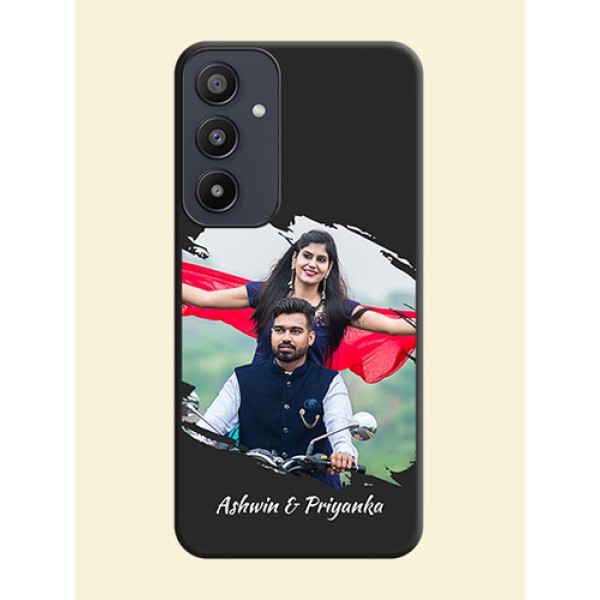 Grunge Brush Strokes - Photo on Space Black Soft Matte Back Cover - Galaxy A35 5G