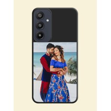 Image Upload With Space Black Color On Custom Soft Matte Mobile Back Cover - Samsung Galaxy A35 5G