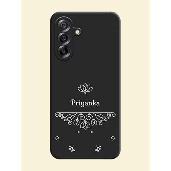 Lotus Garden Custom Text On Space Black Custom Soft Matte Mobile Back Cover - Samsung Galaxy A36 5G Lotus Garden Custom Text On Space Black Custom Soft Matte Mobile Back Cover - Samsung Galaxy A36 5G