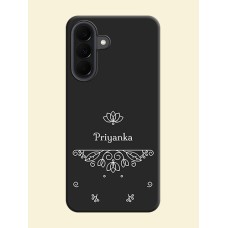 Lotus Garden Custom Text On Space Black Custom Soft Matte Mobile Back Cover - Samsung Galaxy A37 5G