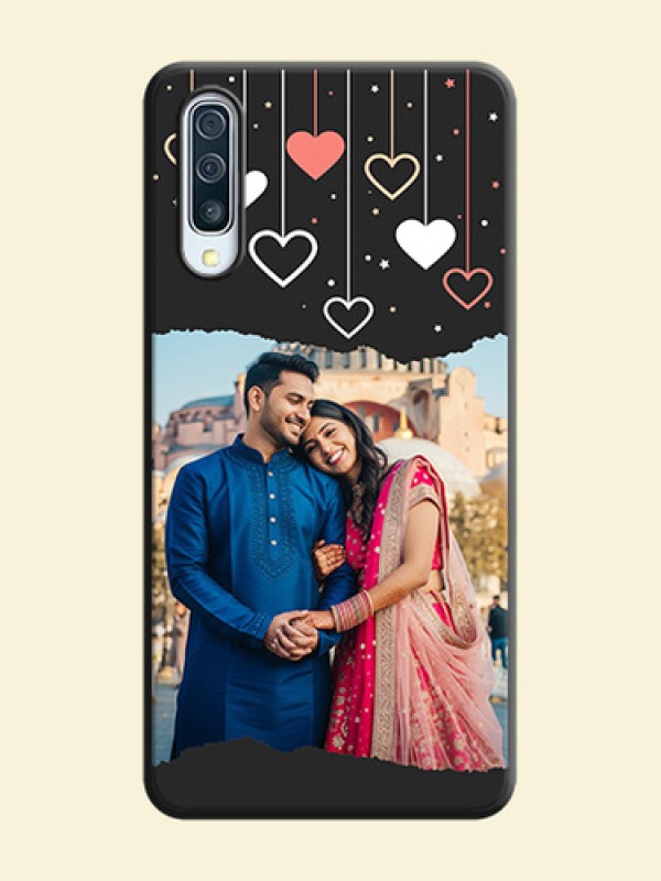 Love Hangings with Splash Wave Picture on Space Black Custom Soft Matte Phone Back Cover - Galaxy A50