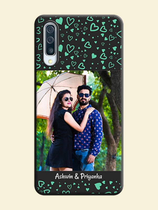 Sea Green Indefinite Love Pattern - Photo on Space Black Soft Matte Mobile Cover - Galaxy A50