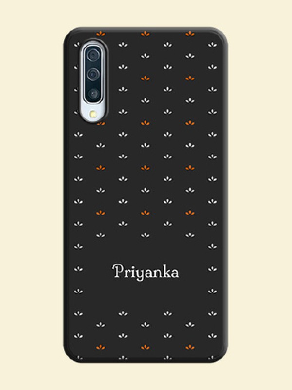 Simple Pattern With Custom Text On Space Black Personalized Soft Matte Phone Covers -Samsung Galaxy A50