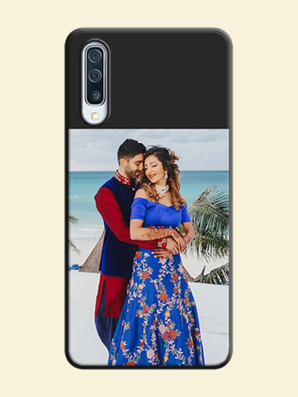 Image Upload With Space Black Color On Custom Soft Matte Mobile Back Cover - Samsung Galaxy A50