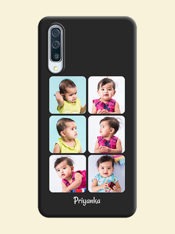 Floral Art with 6 Image Holder - Photo on Space Black Soft Matte Mobile Case - Galaxy A50S