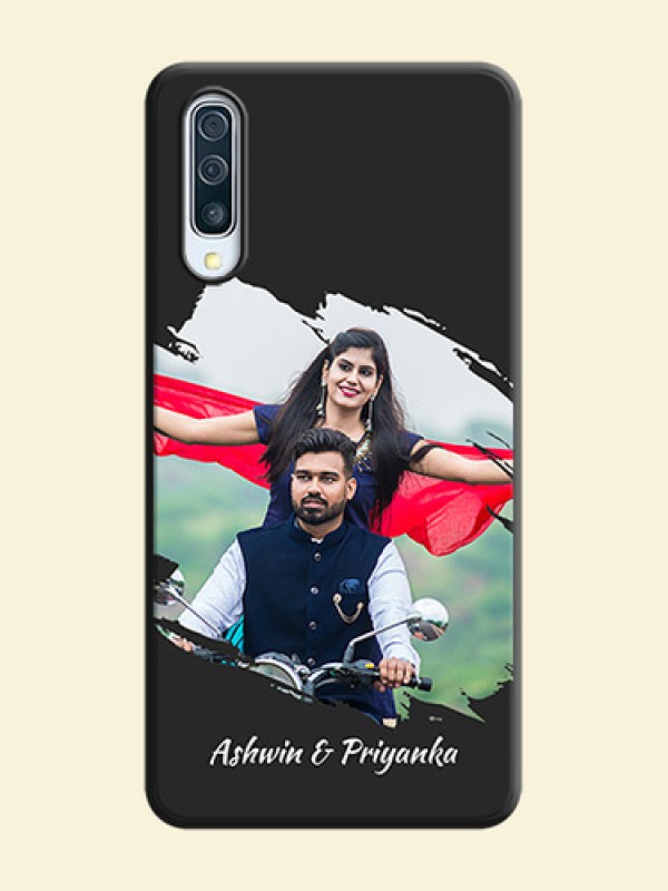 Grunge Brush Strokes - Photo on Space Black Soft Matte Back Cover - Galaxy A50S