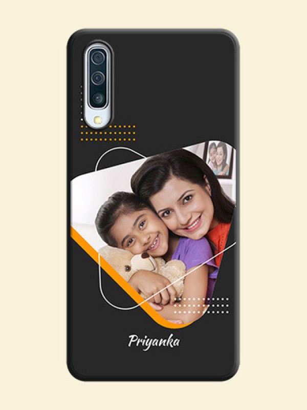 Yellow Triangle - Photo on Space Black Soft Matte Phone Cover - Galaxy A50S