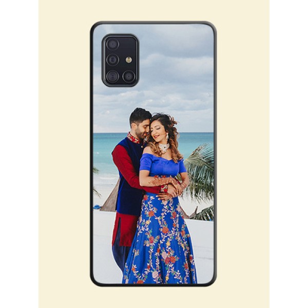 Full Single Pic Upload On Space Black Personalized Soft Matte Phone Covers -Samsung Galaxy A51
