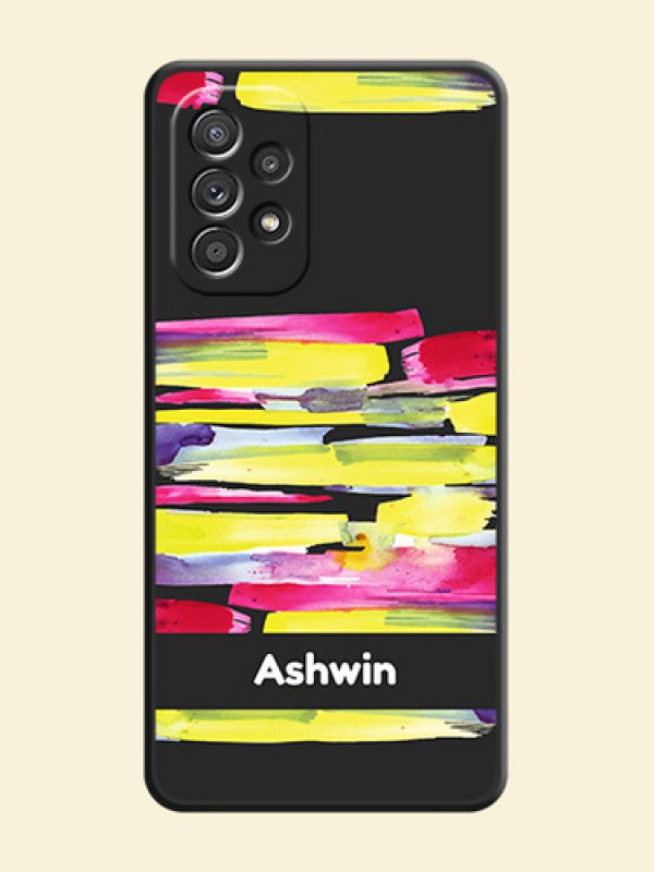 Brush Coloured on Space Black Personalized Soft Matte Phone Covers - Galaxy A52s 5G