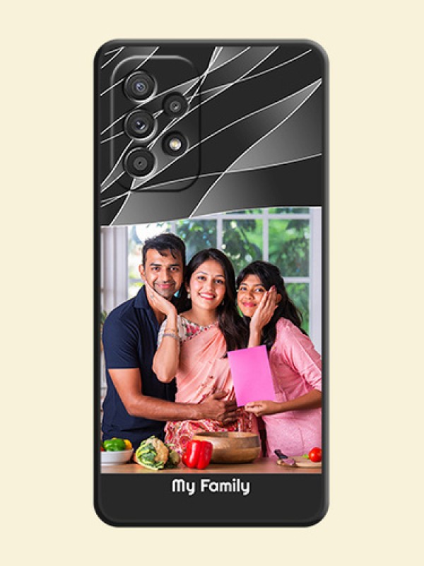Mixed Wave Lines on Photo on Space Black Soft Matte Mobile Cover - Galaxy A52s 5G