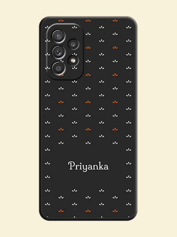 Simple Pattern With Custom Text On Space Black Personalized Soft Matte Phone Covers -Samsung Galaxy A52S 5G