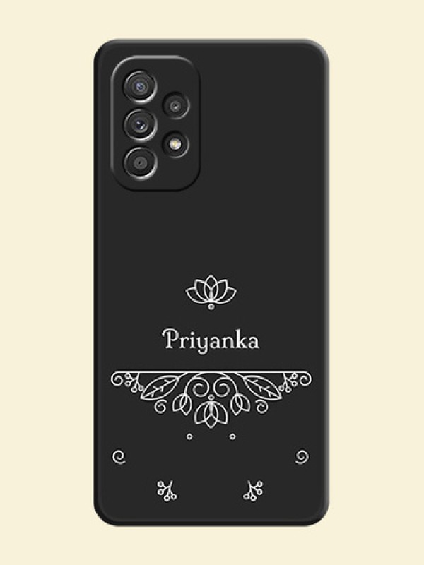 Lotus Garden Custom Text On Space Black Personalized Soft Matte Phone Covers -Samsung Galaxy A52S 5G