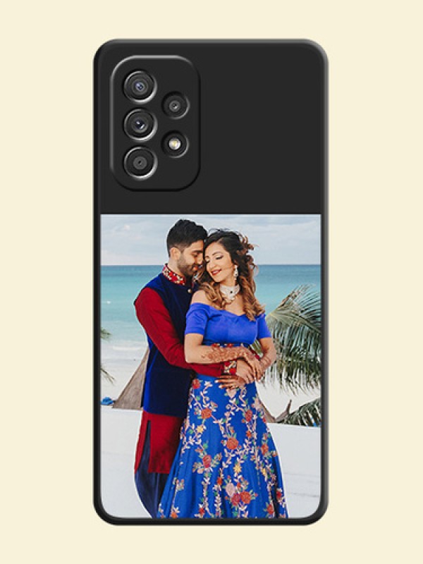 Image Upload With Space Black Color On Custom Soft Matte Mobile Back Cover - Samsung Galaxy A52S 5G
