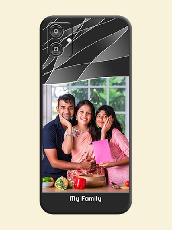 Mixed Wave Lines - Photo on Space Black Soft Matte Mobile Cover - Galaxy F04