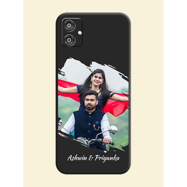Grunge Brush Strokes - Photo on Space Black Soft Matte Back Cover - Galaxy F04