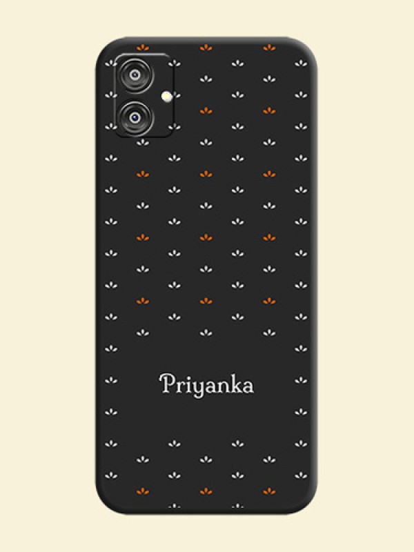 Simple Pattern With Custom Text On Space Black Personalized Soft Matte Phone Covers - Galaxy F04