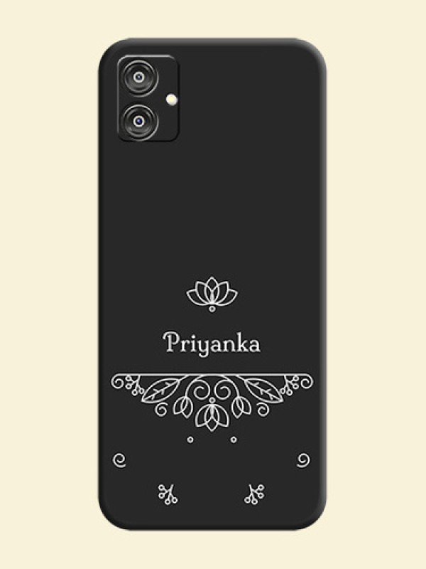 Lotus Garden Custom Text On Space Black Personalized Soft Matte Phone Covers - Galaxy F04