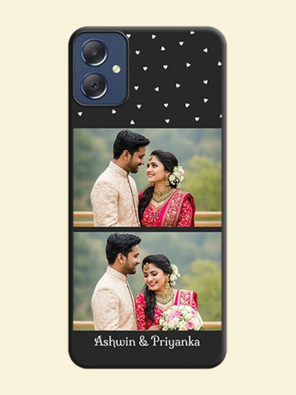 Miniature Love Symbols with Name On Space Black Custom Soft Matte Mobile Back Cover - Galaxy F05