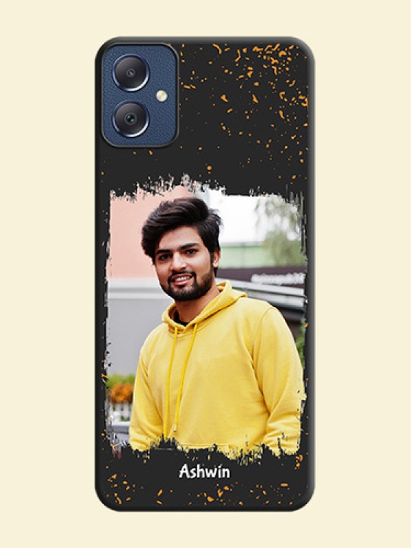 Spray Free Design on Photo On Space Black Custom Soft Matte Mobile Back Cover - Galaxy F05