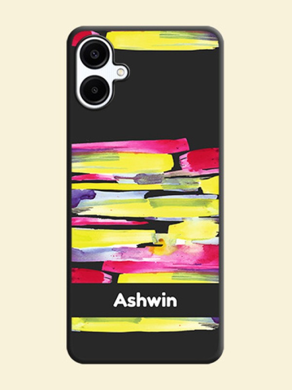 Brush Coloured On Space Black Custom Soft Matte Mobile Back Cover - Galaxy F06