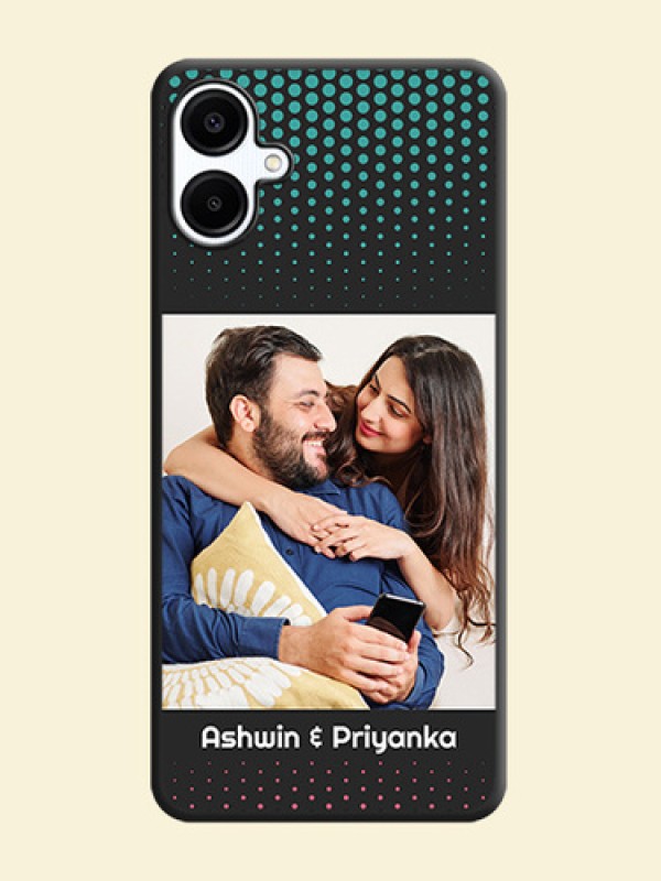 Faded Dots with Grunge Photo Frame and Text On Space Black Custom Soft Matte Mobile Back Cover - Galaxy F06