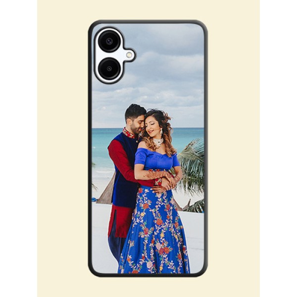 Full Single Pic Upload On Space Black Custom Soft Matte Mobile Back Cover - Galaxy F06 Full Single Pic Upload On Space Black Custom Soft Matte Mobile Back Cover - Galaxy F06