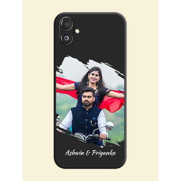 Grunge Brush Strokes - Photo on Space Black Soft Matte Back Cover - Galaxy F14 5G