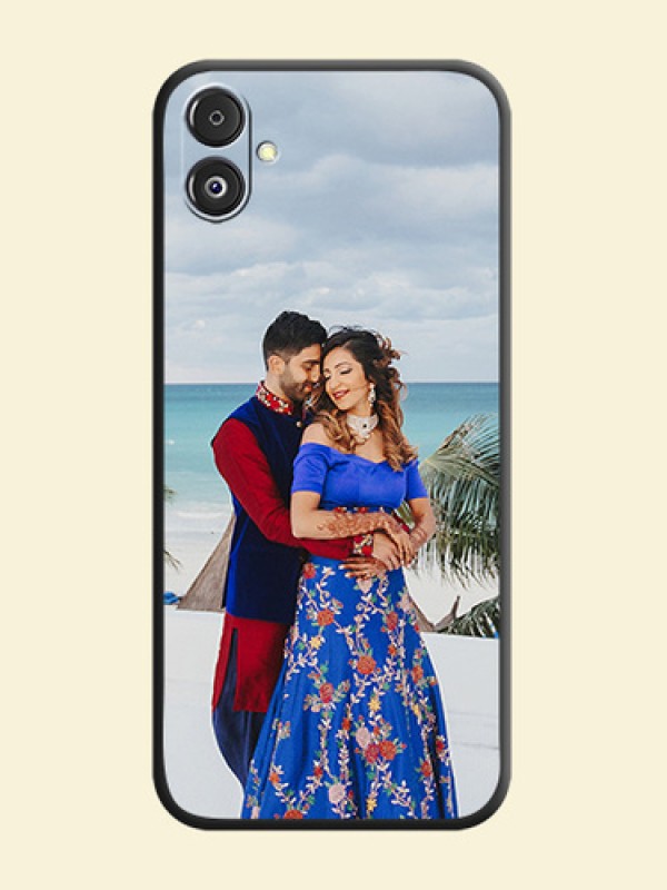 Full Single Pic Upload On Space Black Personalized Soft Matte Phone Covers - Galaxy F14 5G
