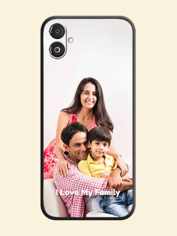 Full Single Pic Upload With Text On Space Black Personalized Soft Matte Phone Covers - Galaxy F14 5G