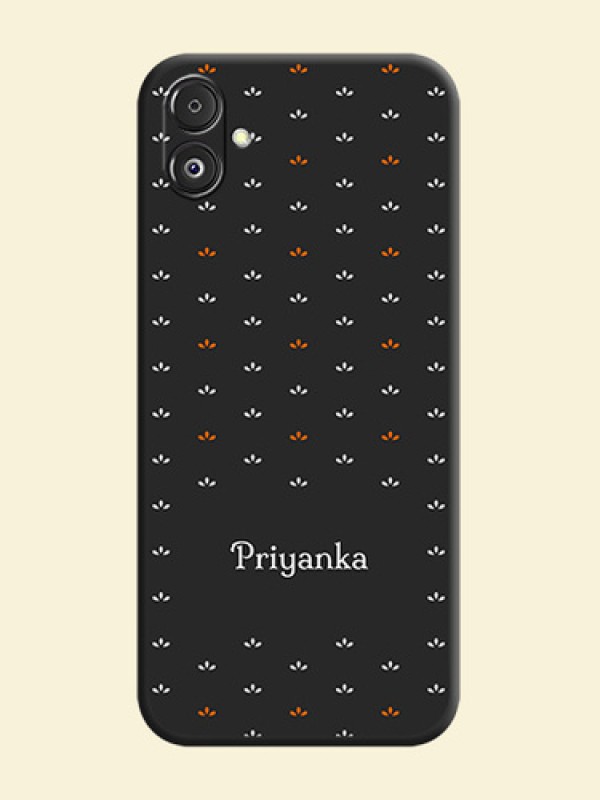 Simple Pattern With Custom Text On Space Black Personalized Soft Matte Phone Covers - Galaxy F14 5G