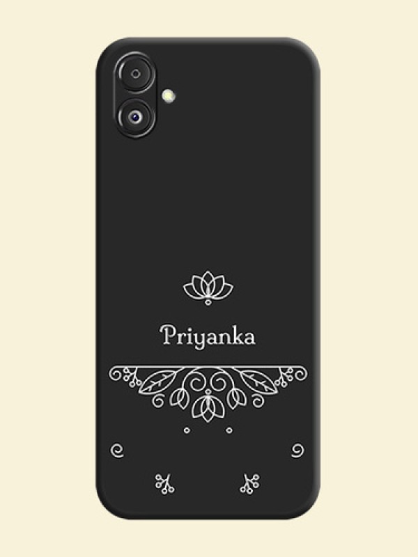 Lotus Garden Custom Text On Space Black Personalized Soft Matte Phone Covers - Galaxy F14 5G