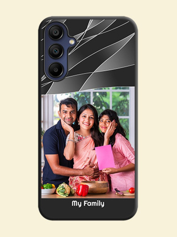 Mixed Wave Lines - Photo on Space Black Soft Matte Mobile Cover - Galaxy F15 5G