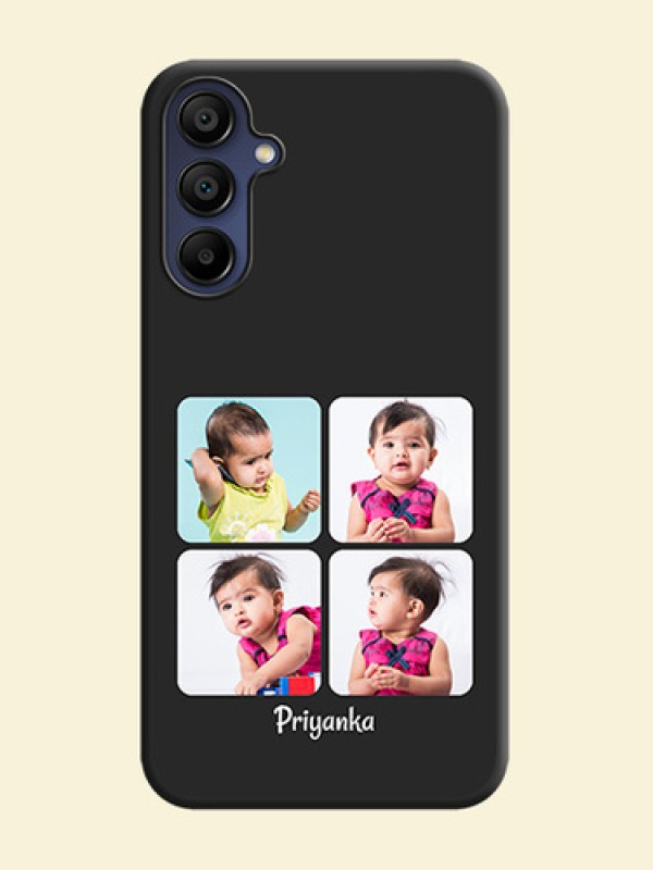 Floral Art with 6 Image Holder - Photo on Space Black Soft Matte Mobile Case - Galaxy F15 5G