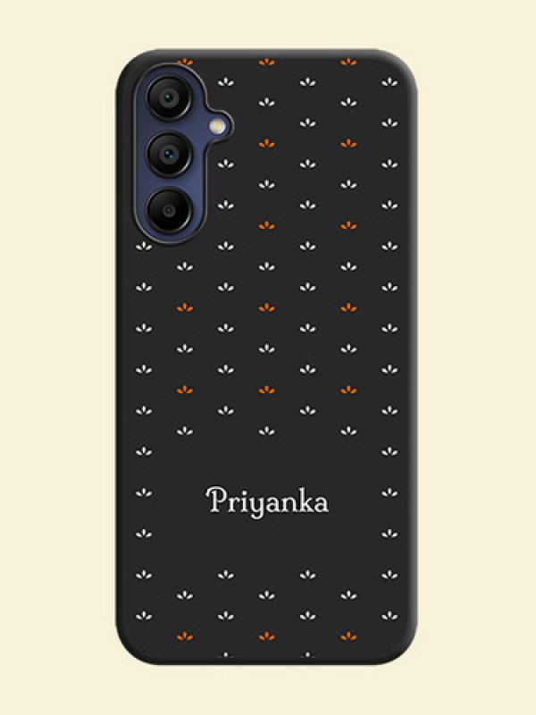 Simple Pattern With Custom Text On Space Black Personalized Soft Matte Phone Covers - Galaxy F15 5G