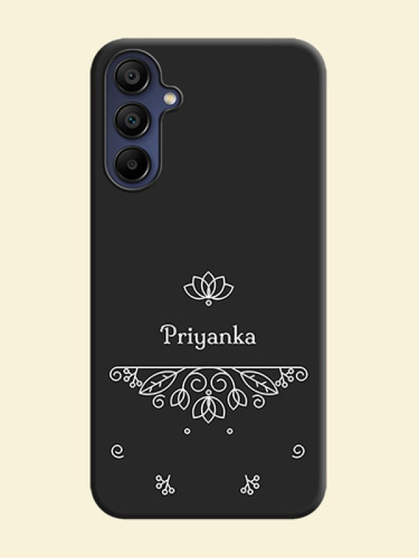 Lotus Garden Custom Text On Space Black Personalized Soft Matte Phone Covers - Galaxy F15 5G