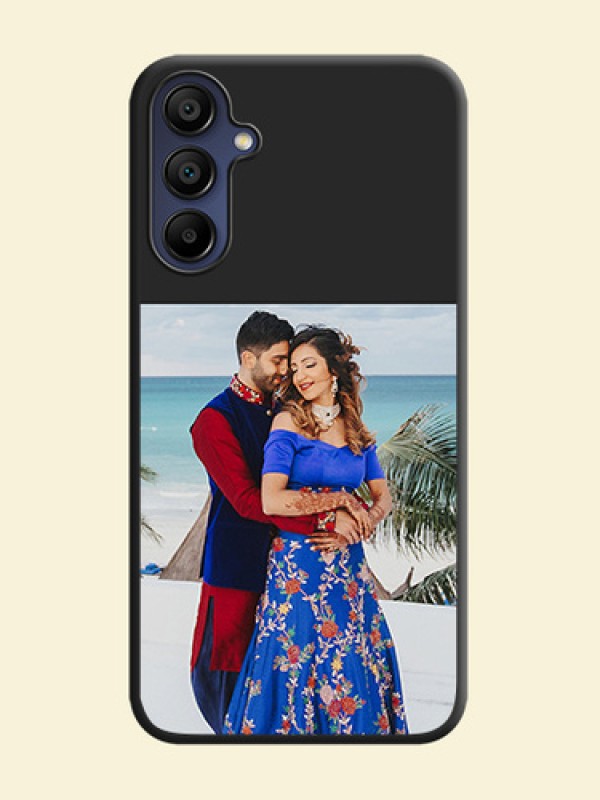 Image Upload With Space Black Color On Custom Soft Matte Mobile Back Cover - Samsung Galaxy F15 5G