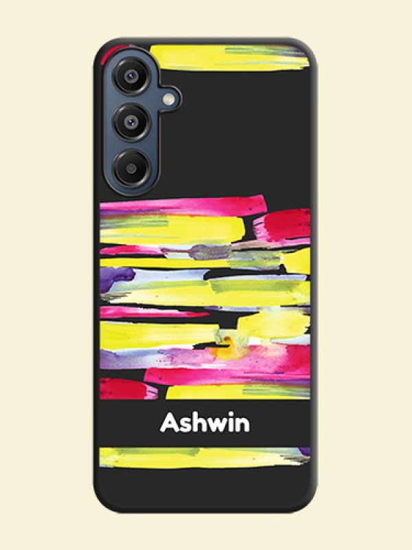 Brush Coloured On Space Black Custom Soft Matte Mobile Back Cover - Galaxy F16 5G