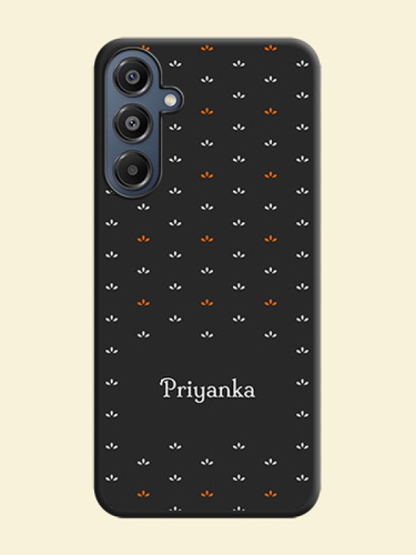 Simple Pattern With Custom Text On Space Black Custom Soft Matte Mobile Back Cover - Galaxy F16 5G