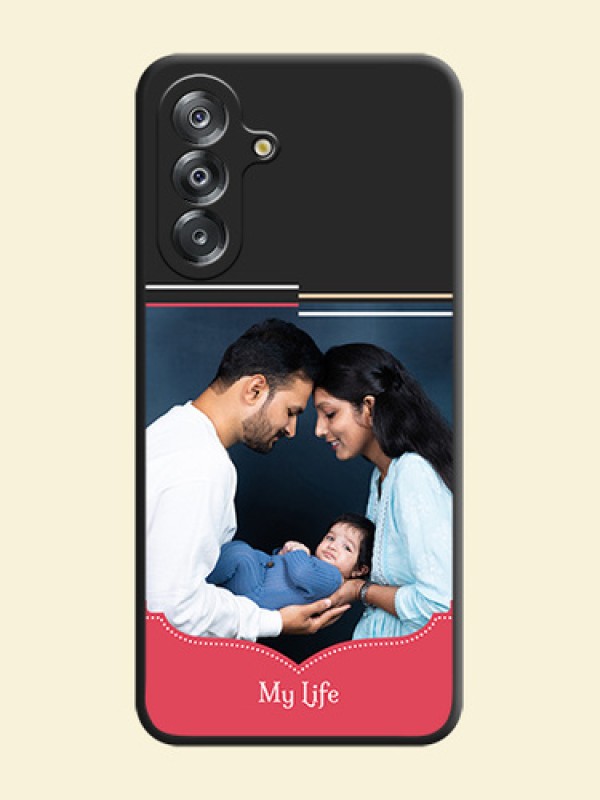 Classic Plain Design with Name On Space Black Custom Soft Matte Mobile Back Cover - Samsung Galaxy F17 5G