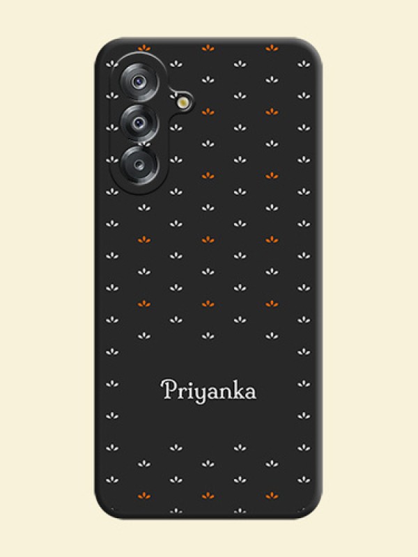 Simple Pattern With Custom Text On Space Black Custom Soft Matte Mobile Back Cover - Samsung Galaxy F17 5G