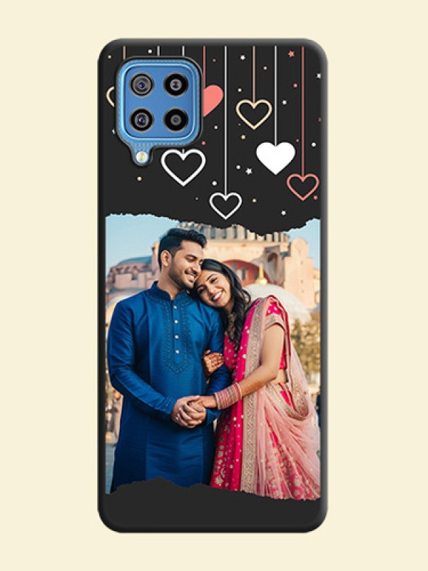 Love Hangings with Splash Wave Picture on Space Black Custom Soft Matte Phone Back Cover - Galaxy F22