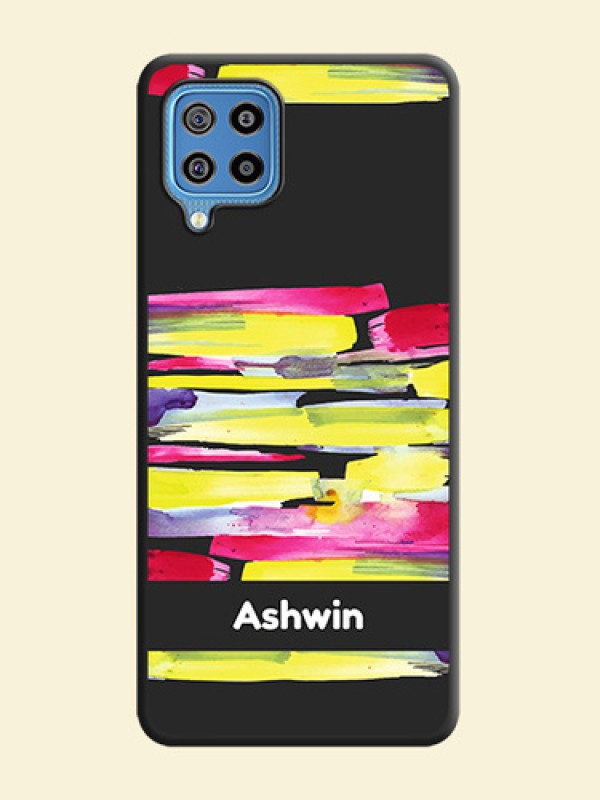 Brush Coloured on Space Black Personalized Soft Matte Phone Covers - Galaxy F22