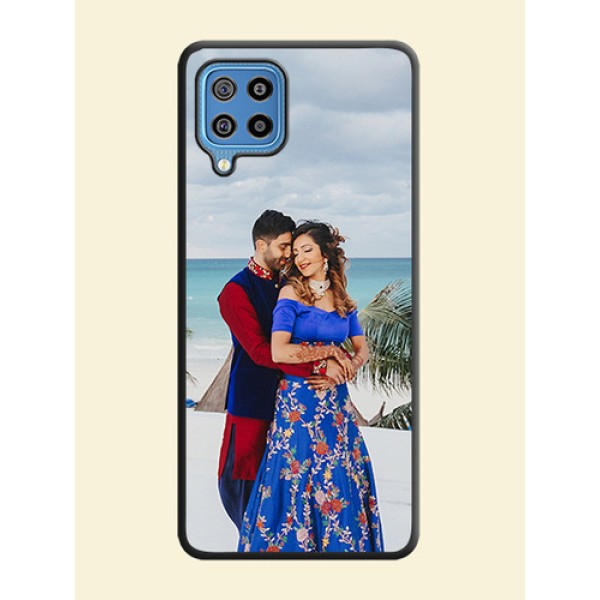Full Single Pic Upload On Space Black Personalized Soft Matte Phone Covers -Samsung Galaxy F22