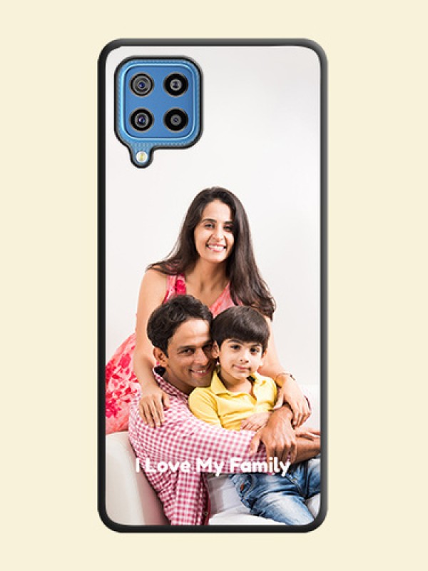 Full Single Pic Upload With Text On Space Black Personalized Soft Matte Phone Covers -Samsung Galaxy F22