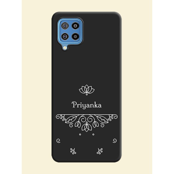 Lotus Garden Custom Text On Space Black Personalized Soft Matte Phone Covers -Samsung Galaxy F22 Lotus Garden Custom Text On Space Black Personalized Soft Matte Phone Covers -Samsung Galaxy F22