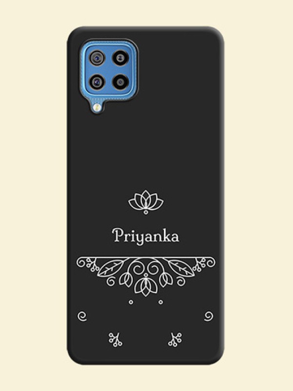 Lotus Garden Custom Text On Space Black Personalized Soft Matte Phone Covers -Samsung Galaxy F22