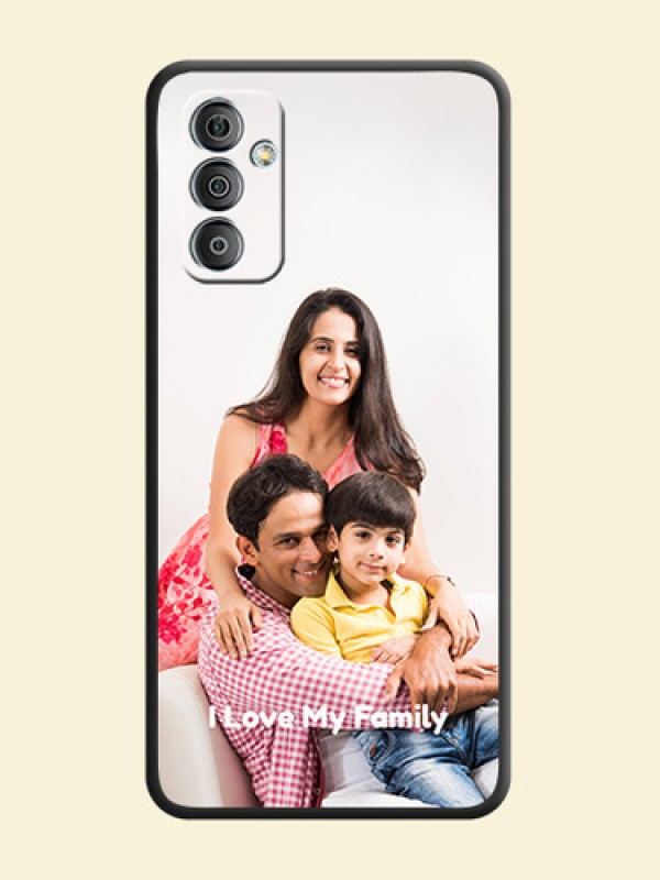 Full Single Pic Upload With Text On Space Black Personalized Soft Matte Phone Covers -Samsung Galaxy F23